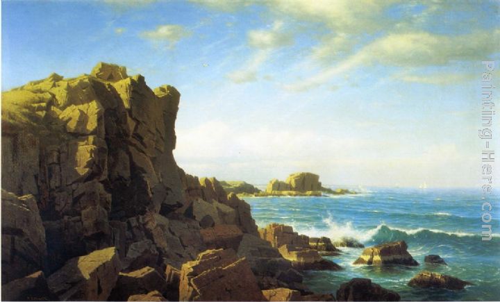 Nahant Rocks painting - William Stanley Haseltine Nahant Rocks art painting